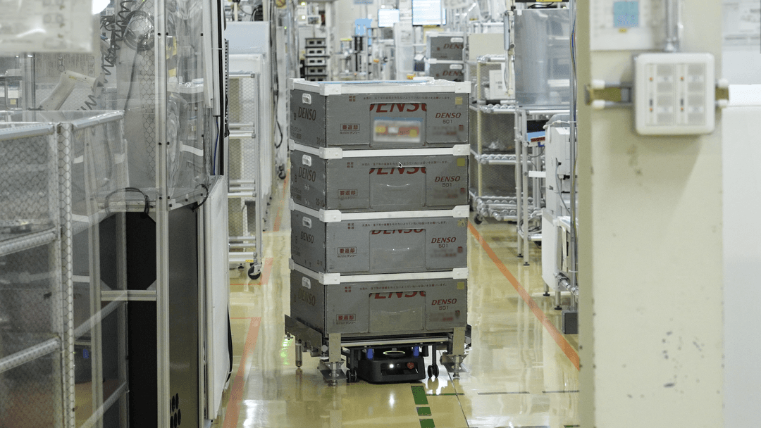 Kachaka Pro handling inter-process transport across 4 production lines inside the plant
