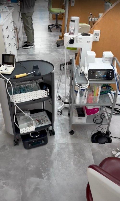 Kachaka delivering equipment to treatment cubicles separated by partitions